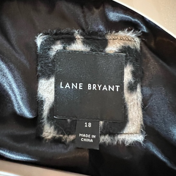 Leopard print faux fur swing coat by Lane Bryant, Size 18 - Picture 6 of 9